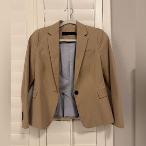 Zara Tan classic Blazer Jacket with one button
